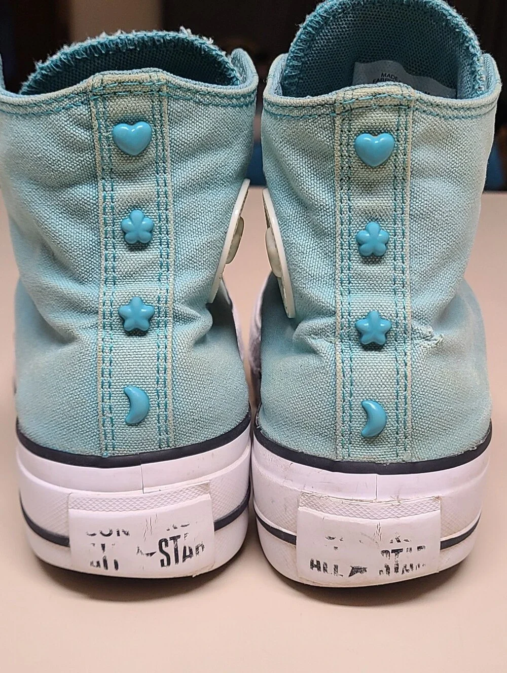 Converse CTAS Ocean Drip Lift Platform hi top casual sneakers size 6 - Picture 6 of 10